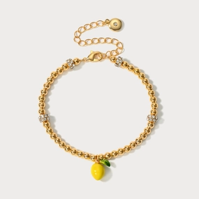 Persistent Amalgamations Royal Vibe Lemon Beads Bracelet