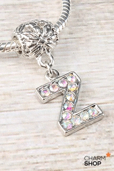 Letter Z Rhinestone Bead Charm Brunch Look