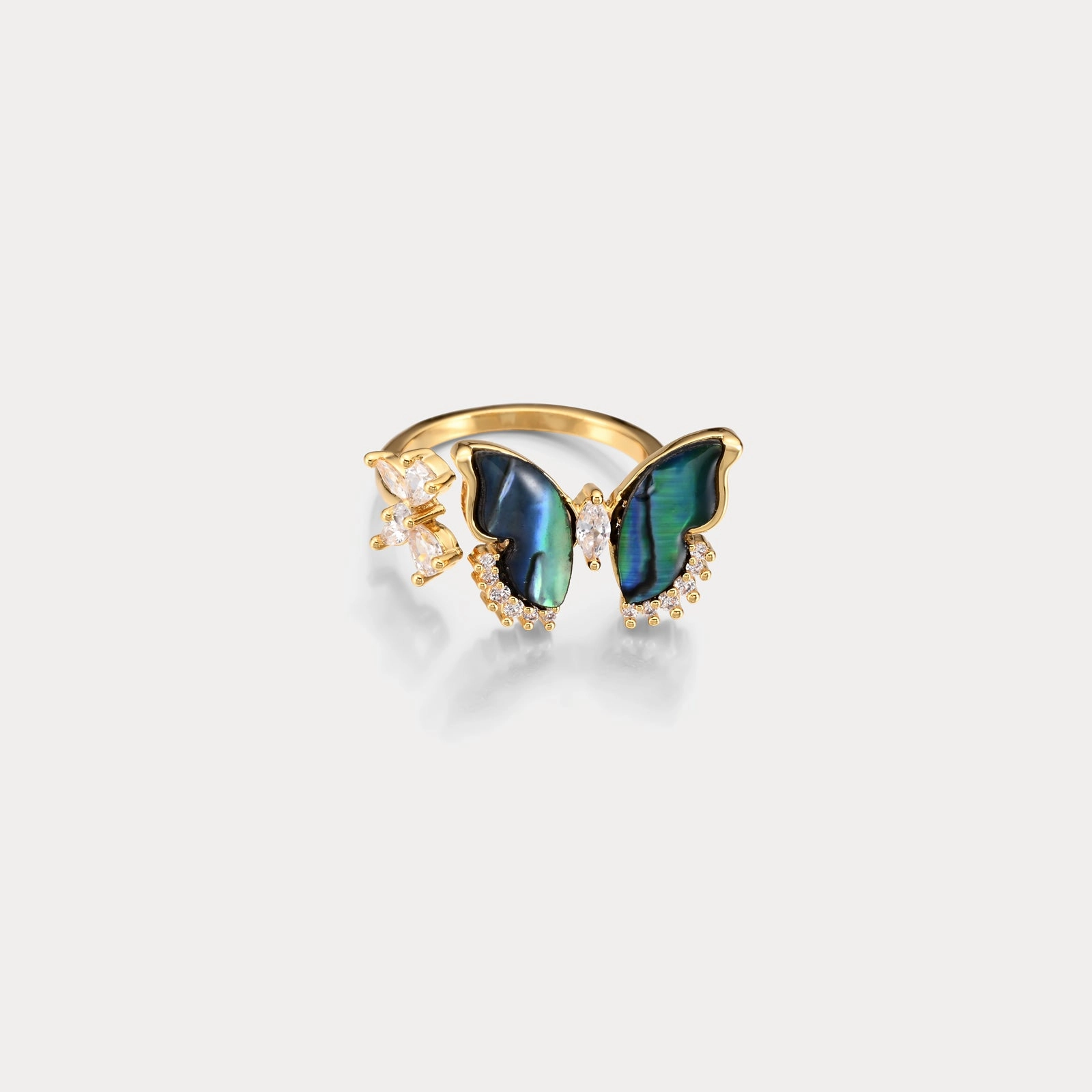 Meaningful Expression Butterfly Ring