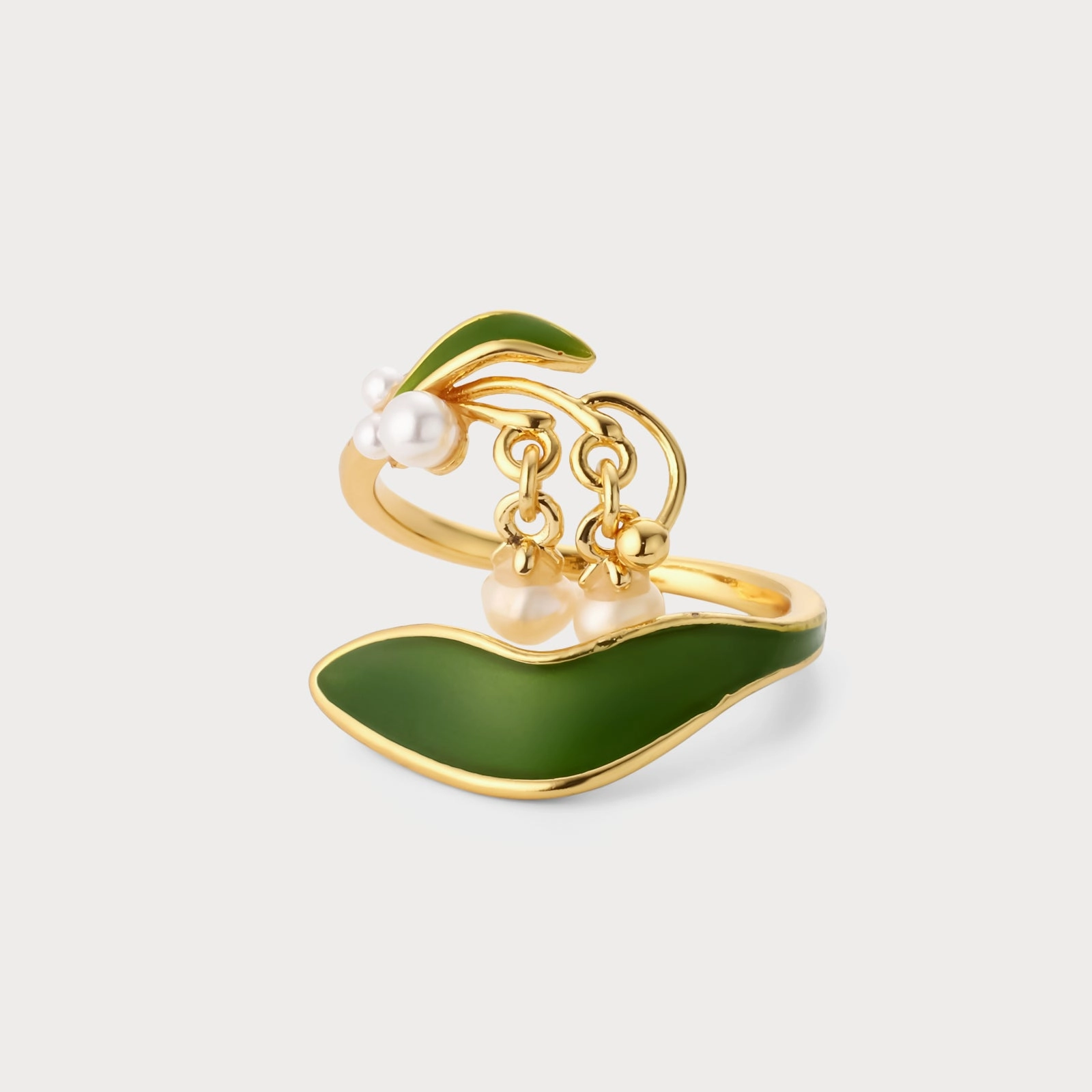 Lily Of The Valley Ring traditional style Intricate Detail