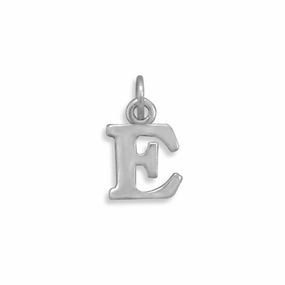 Greek Alphabet Letter Epsilon Charm Sterling Silver - Made in the USA Valentine Gift Trend Style