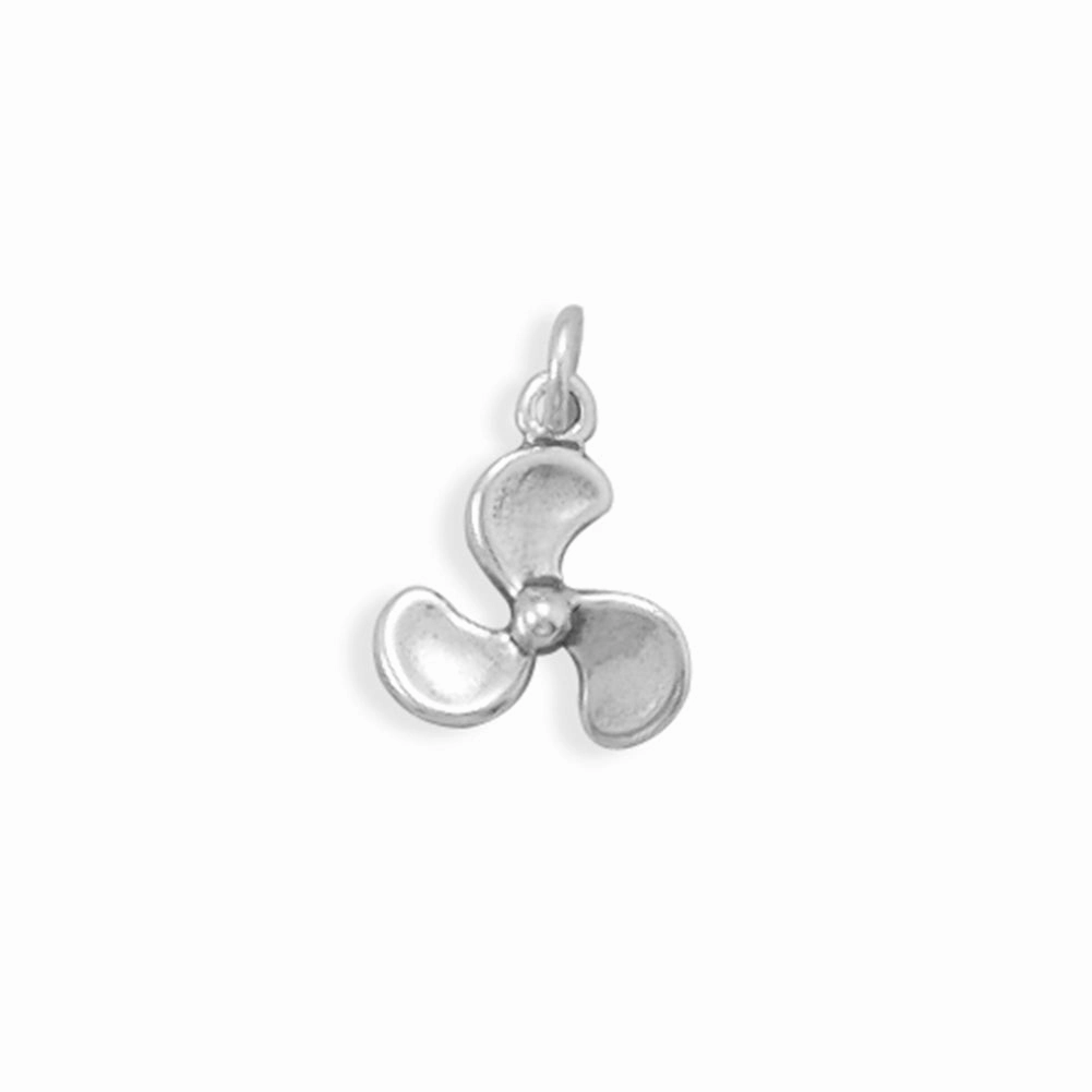 Night Out Fan Boat Propeller Charm Sterling Silver
