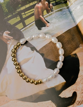 Pearl & Gold Bead Bracelet Live Trend Infinite Mixes