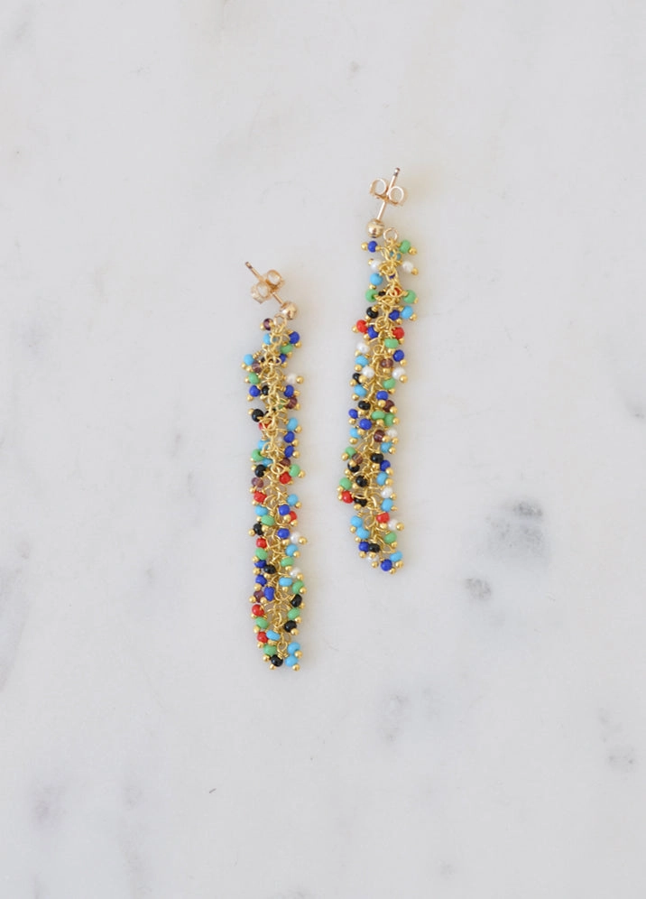 Long Fringe Earrings Wedding Piece