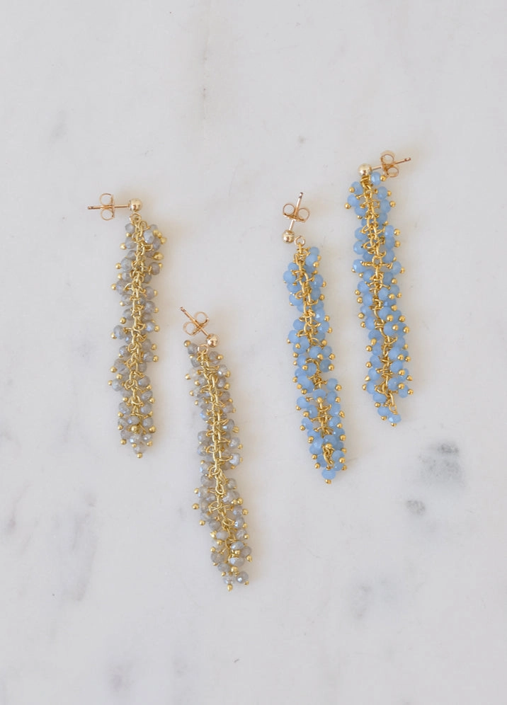 Long Fringe Earrings Shiny Trinket