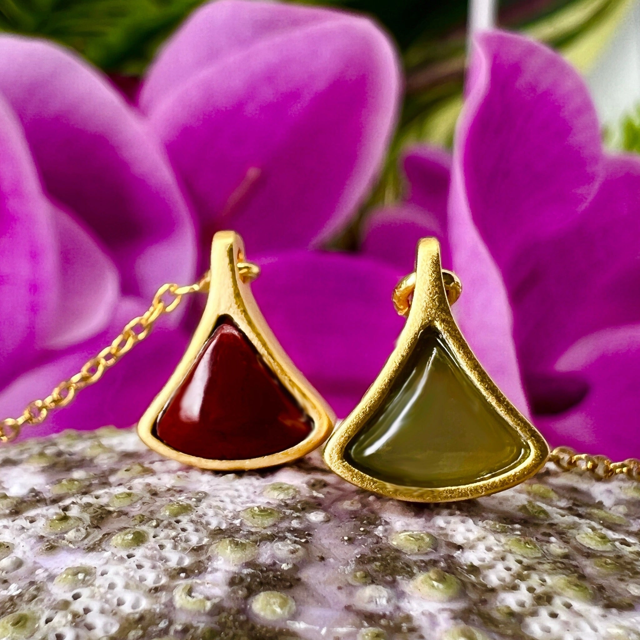 Lotus Leaf Jade Threader Earrings Decorative Decor