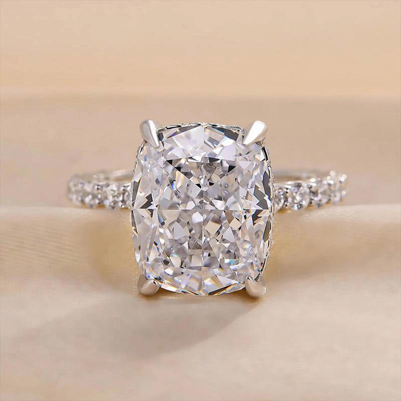 Louily Elegant Cushion Cut Engagement Ring For Women In Sterling Silver Bridal Choice Fashion Statements