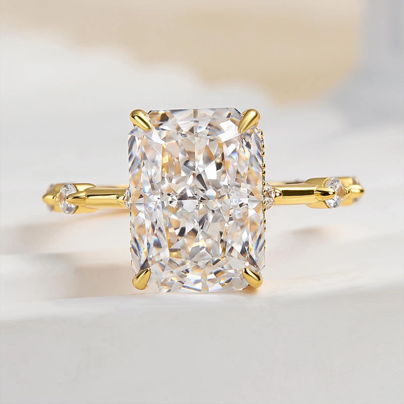 Modern Accent True Accent Louily Exclusive Crushed Ice Radiant Cut Simulated Diamond Engagement Ring
