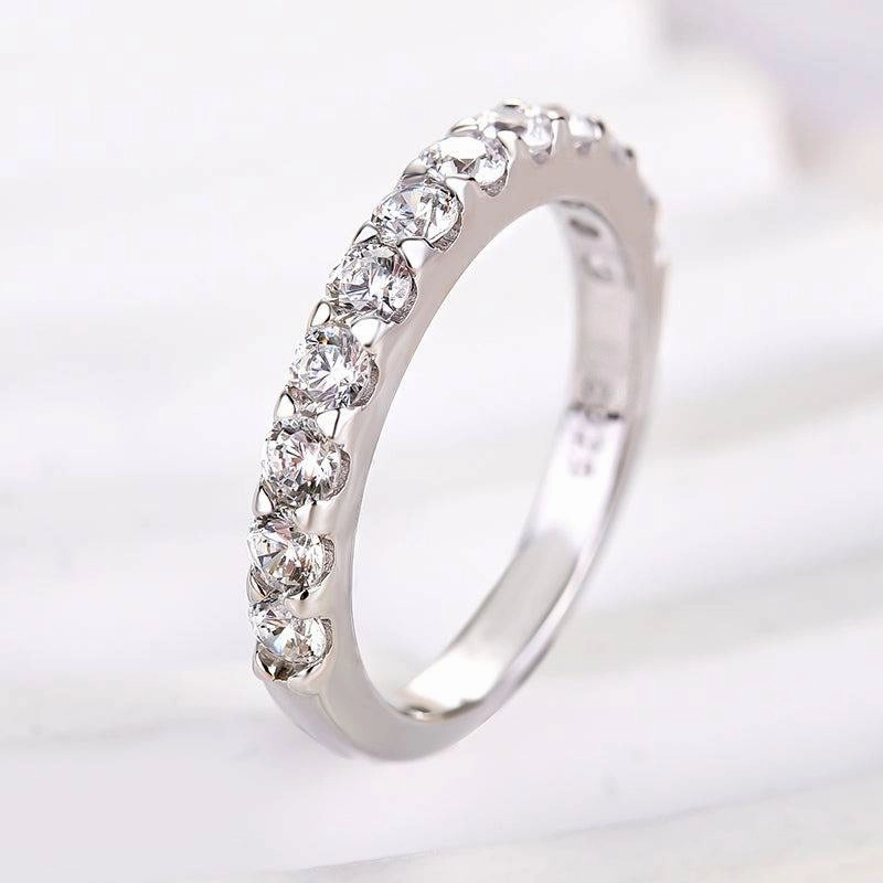 Sophisticated Jewelry Design Daily Radiance Louily Exquisite Half Round Cut Women's Wedding Band