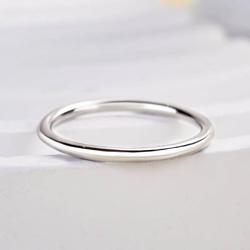 Louily Simple Wedding Band For Women In Sterling Silver Lux Appeal