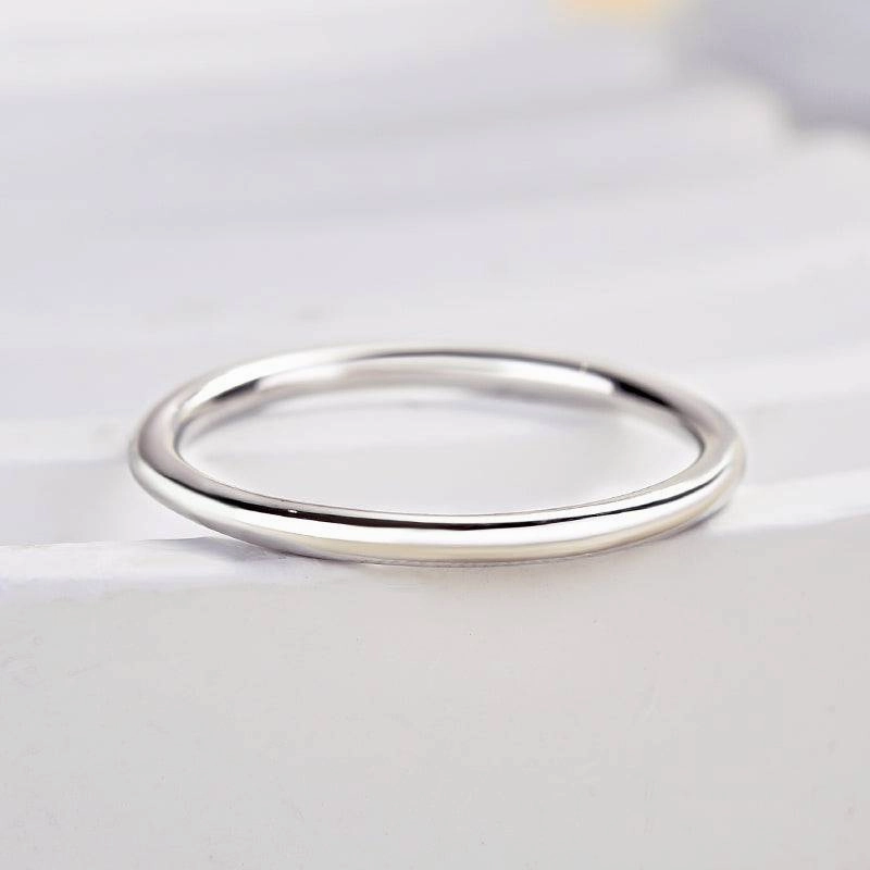 Elegant feature Louily Simple Wedding Band For Women In Sterling Silver