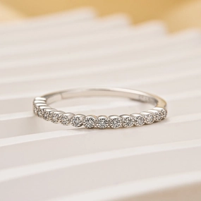 Louily Simplicity Women's Wedding Band In Sterling Silver Custom Craft Romantic Date