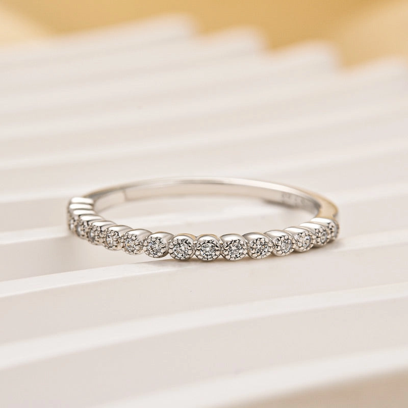 Louily Simplicity Women's Wedding Band In Sterling Silver Chic Ensemble Occasion Accent