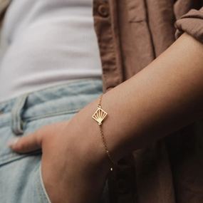 Lula Fan Charm Bracelet Sacred Symbol