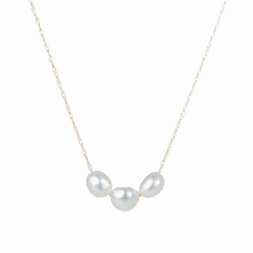 Triple South Sea Tahitian 14k Gold Necklace Versatile Style