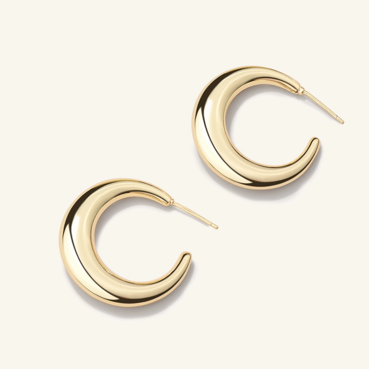 Luna Hoop Earrings Simple Layer