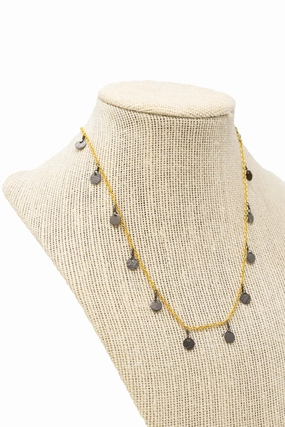Mixed Metals Dangle Necklace High-End Item