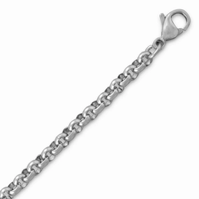 Rolo Chain Necklace 4mm 316L Surgical Stainless Steel Dramatic Touch Romantic Gesture