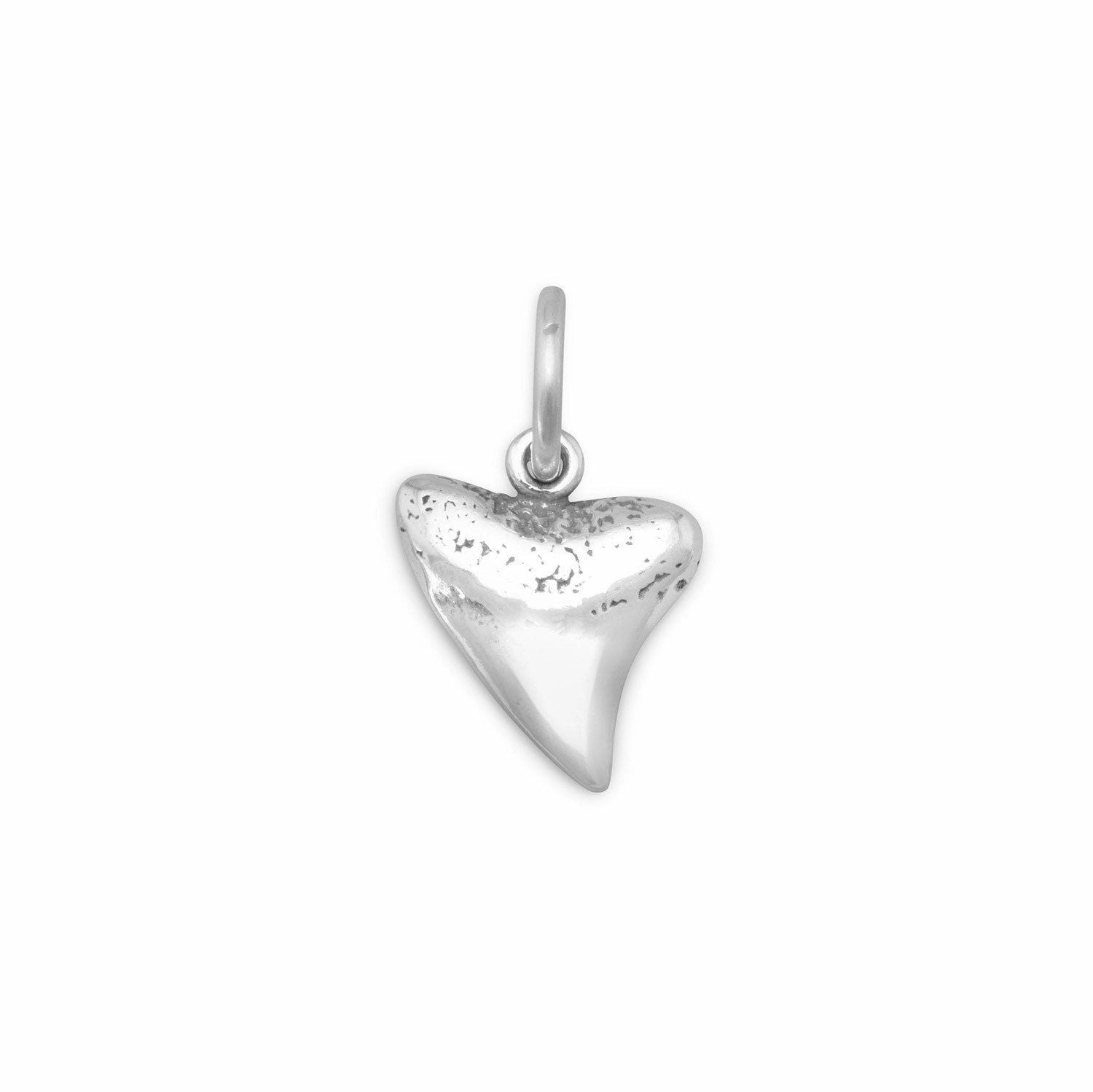 Sharks Tooth Charm Antiqued Sterling Silver - Made in the USA Refined Contour Refined Fashion