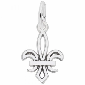 Petite Fleur de Lis Charm Handcrafted Highlight Handmade Shine