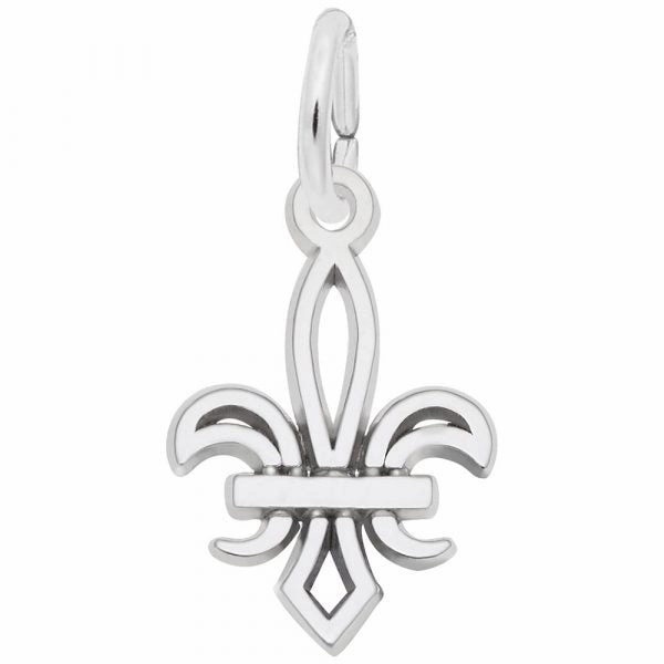 Petite Fleur de Lis Charm Handcrafted Highlight Handmade Shine
