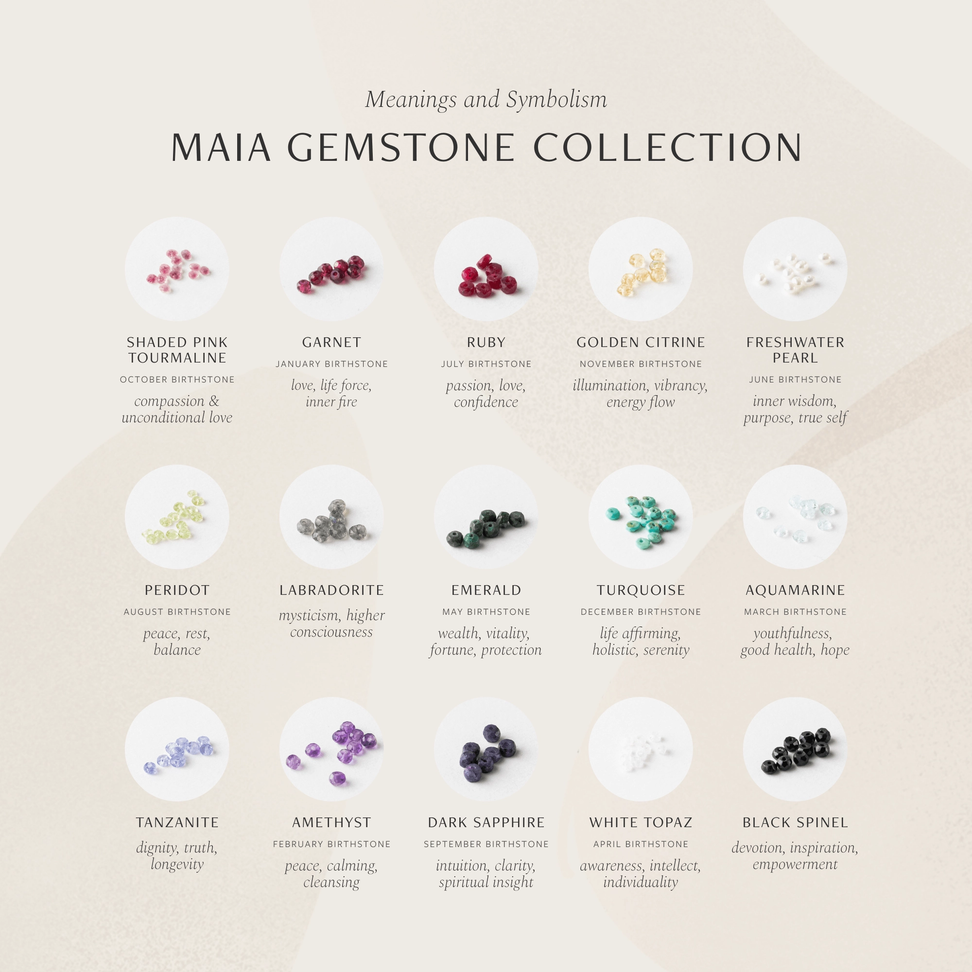 Exquisite Stones Youth Set Maia Gemstone Necklace