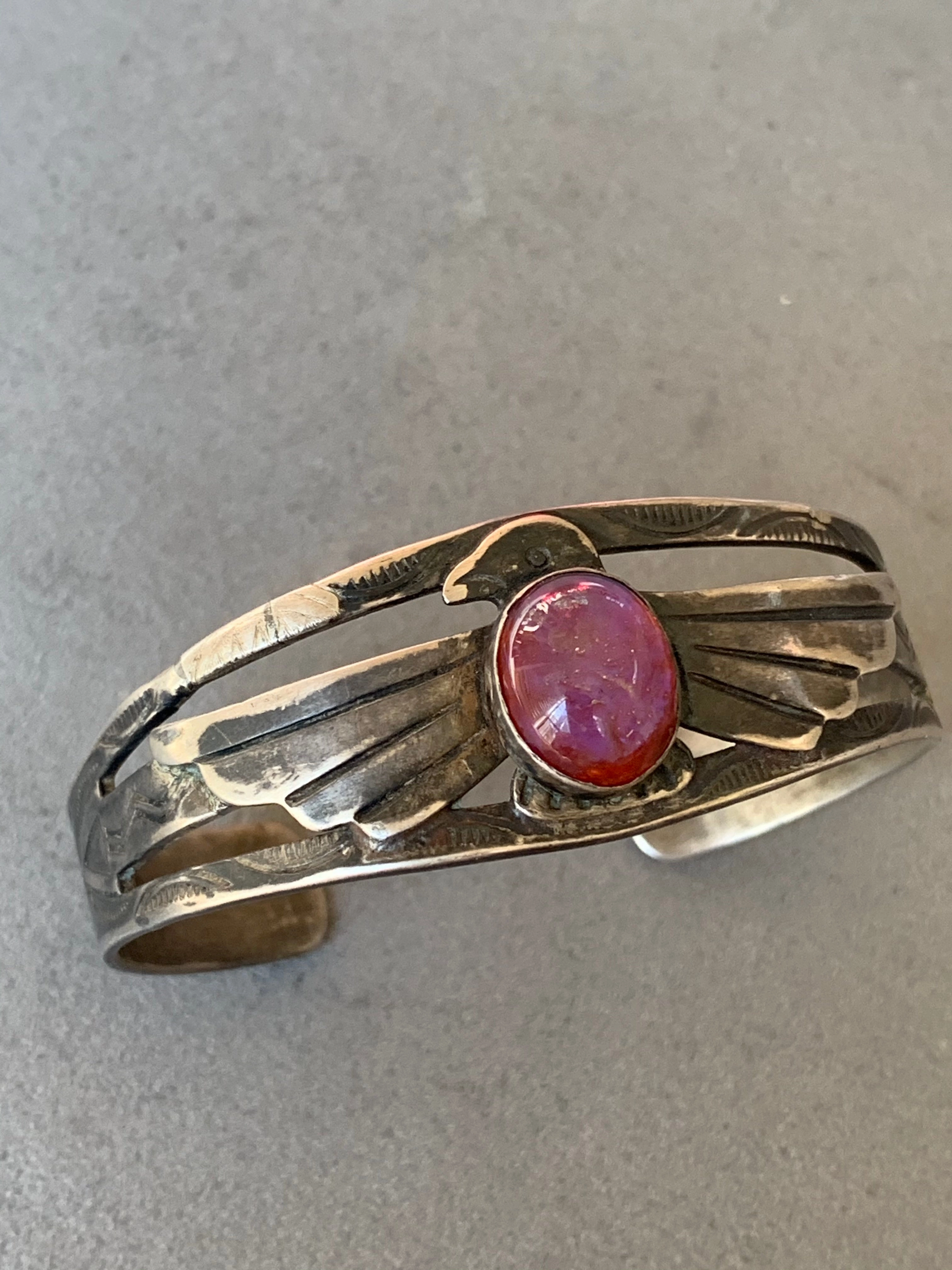 Casual Pair Maisel??s/Fred Harvey Era Jewelry Sterling with Dragon Glass