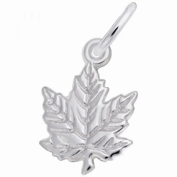 Maple Leaf Charm Styled Finish Sparkle Style