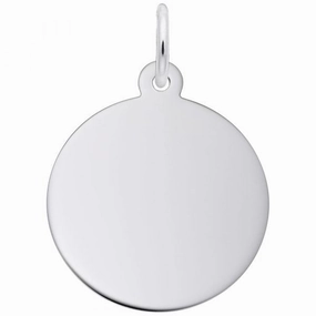 Medium Round Disc-Classic Series Charm Iconic look Elegant Gem