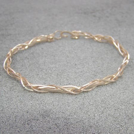 Next Big Thing Thin Grapevine 14kt Gold Filled Wire Wrapped Stackable Bracelet
