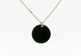 Son Gift Contemporary Adornment You Are My Sunshine Mini Disc Necklace in Yellow Gold