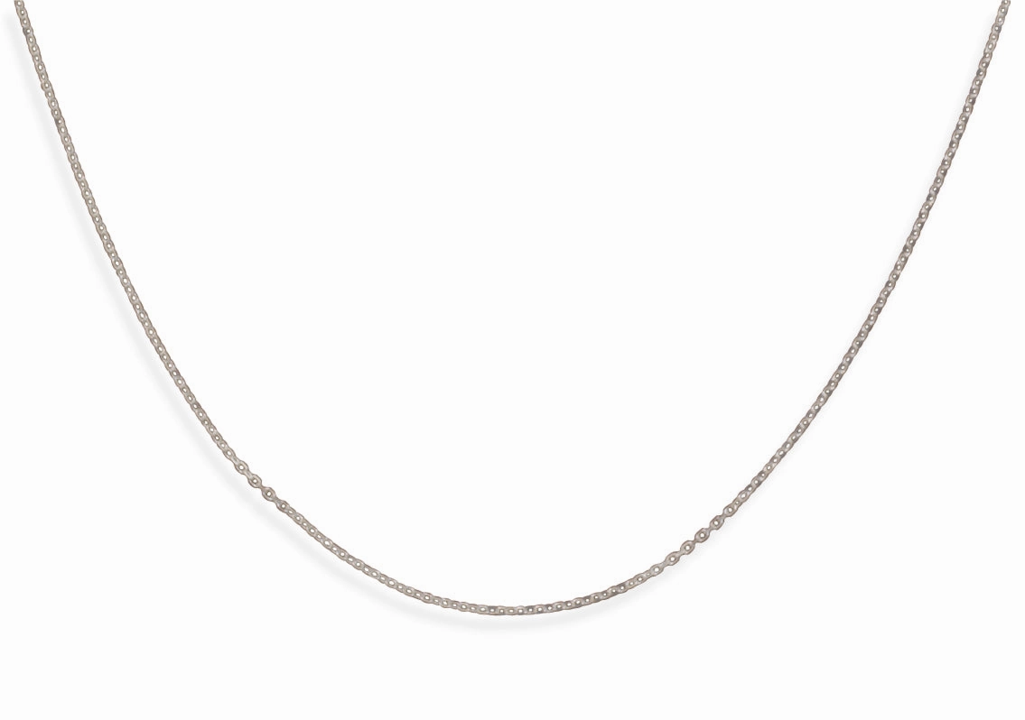 Premium Finish Seasonal Finish Sterling Silver Heavy Cable Chain Necklace 13 inch Adjustable - Made in the USA