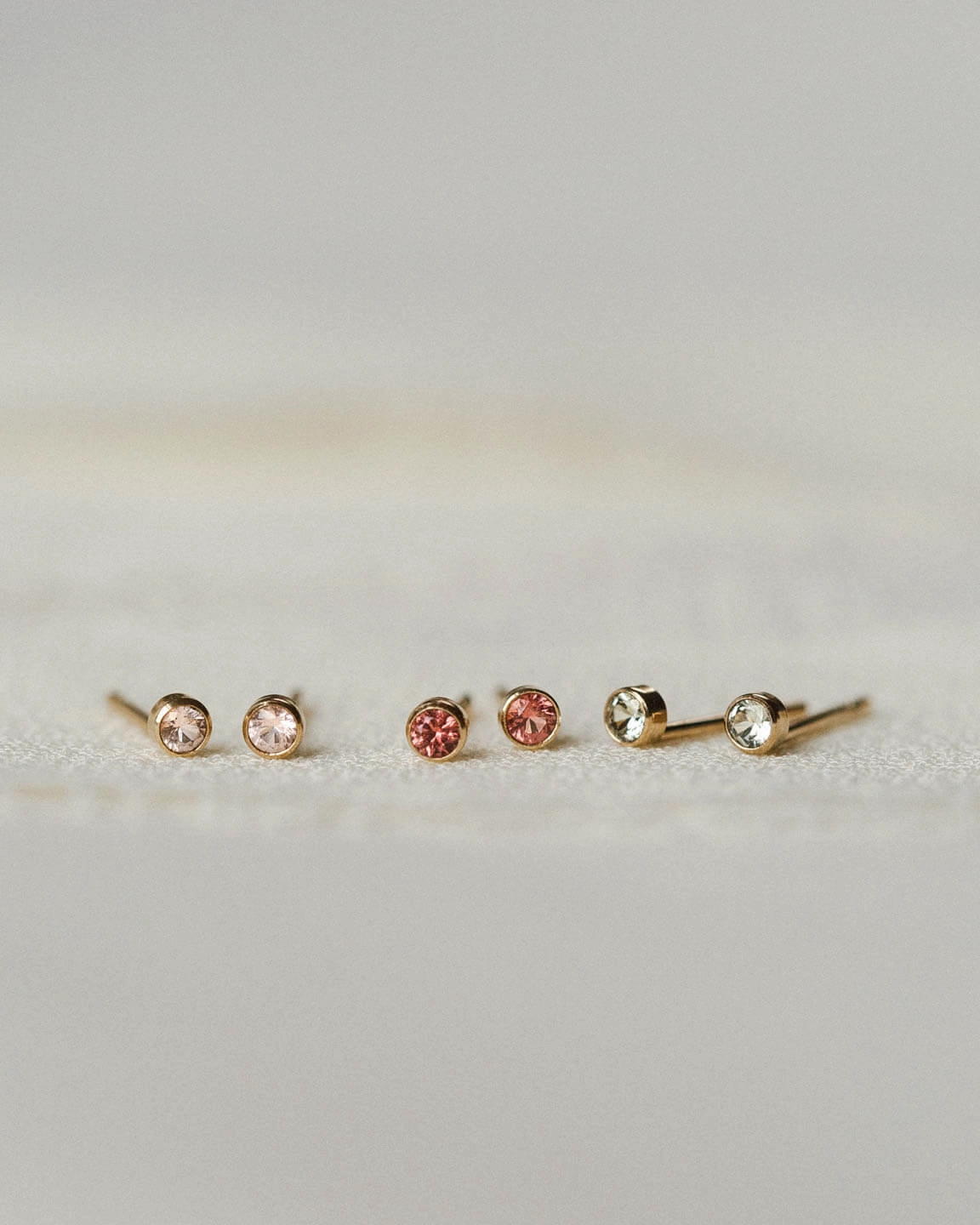 Mini Aura Birthstone Studs Elegant Piece