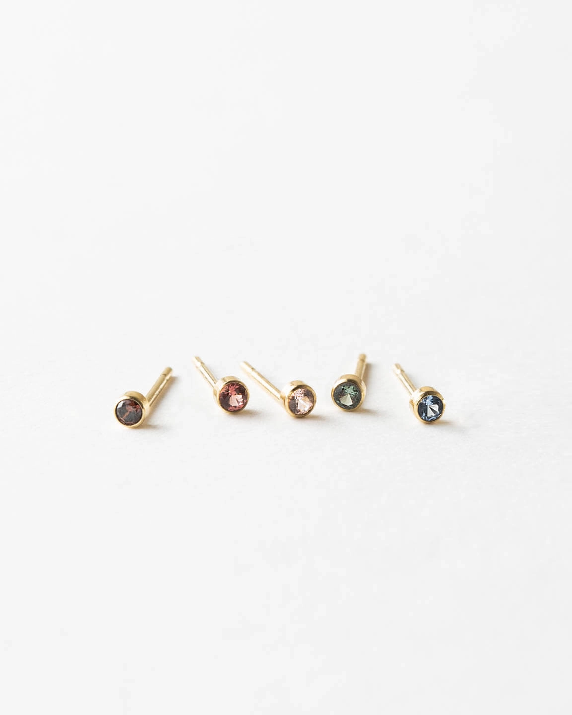 Mini Aura Birthstone Studs Bold Layering