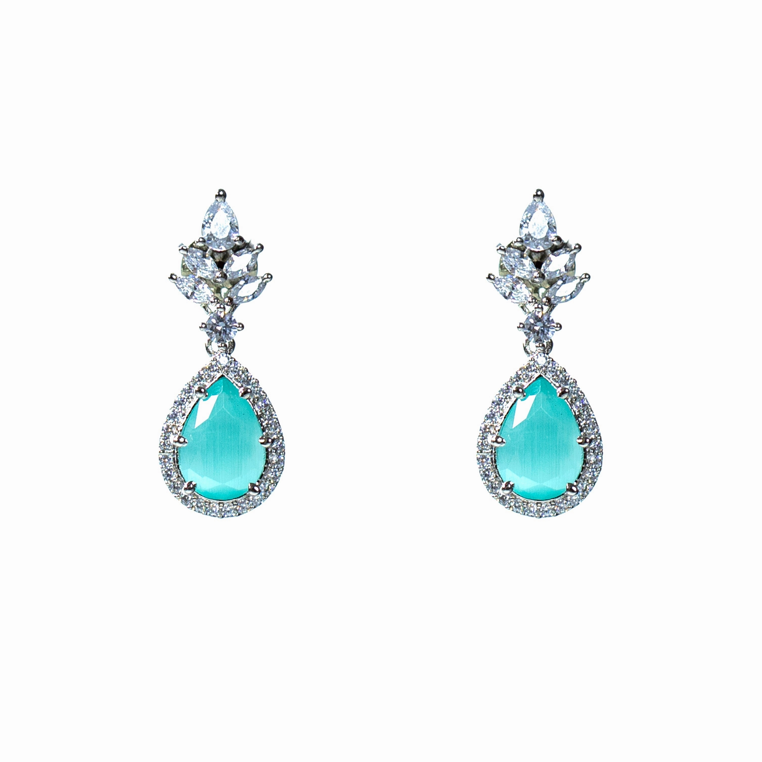 Minimello pear zircon earring. Handmade Statement Iconic look