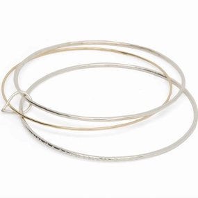 Mixed Metals Triple Bangle Bracelets - FINAL SALE Historical Homage Seasonal Switch