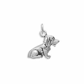 Dog Breed - Beagle Charm Sterling Silver - Made in the USA Refined Lines
