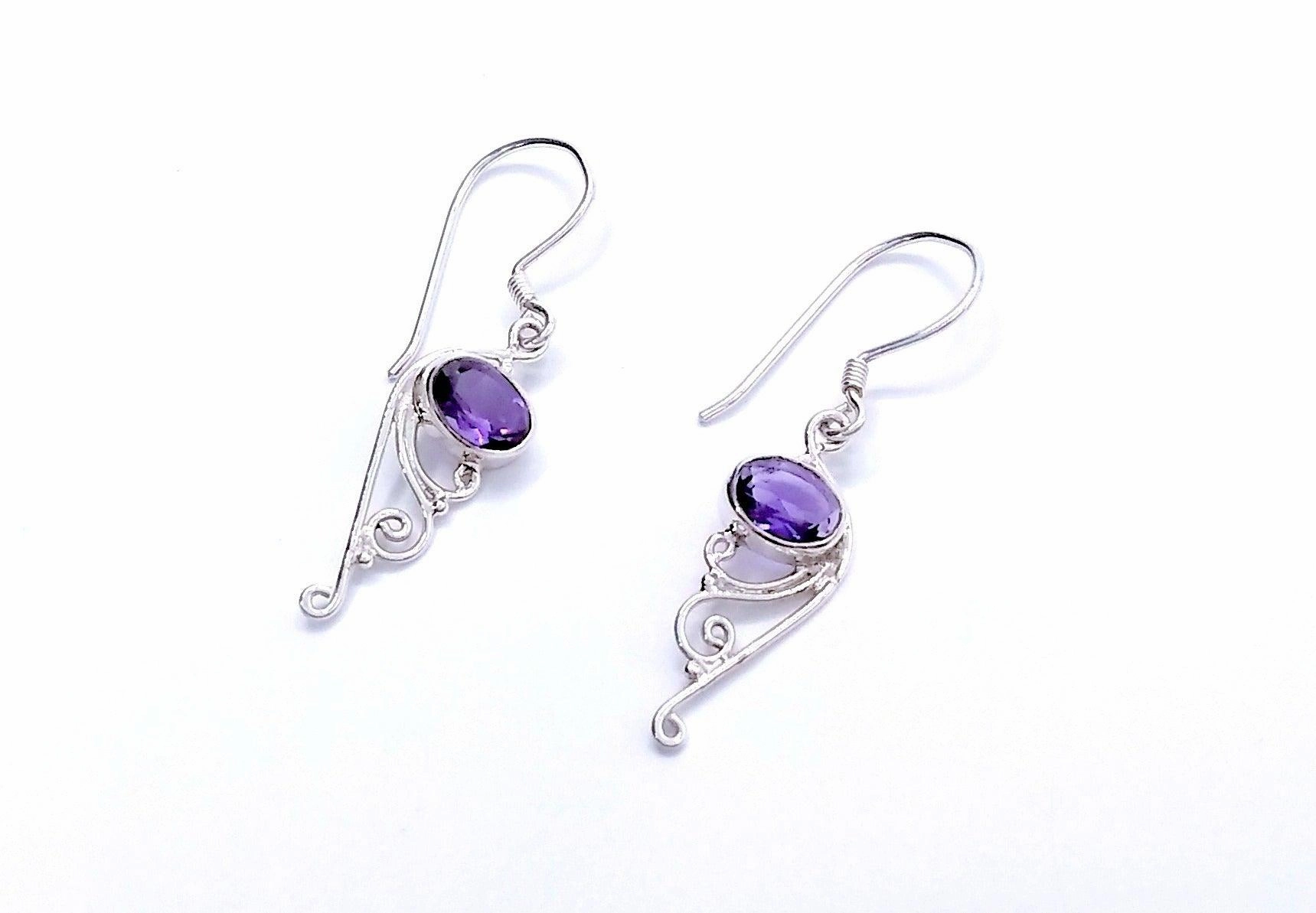 Refined Charm Gloss Moment Sterling Silver Earrings with Stone