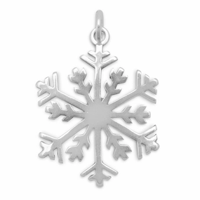 Candid Shot Opulent Edge Lacy Snowflake Pendant Sterling Silver, Pendant Only