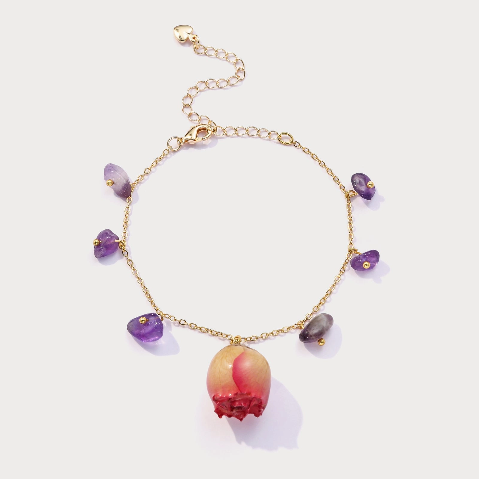 Precious Find Personal View Dried Rose Amethyst Bracelet