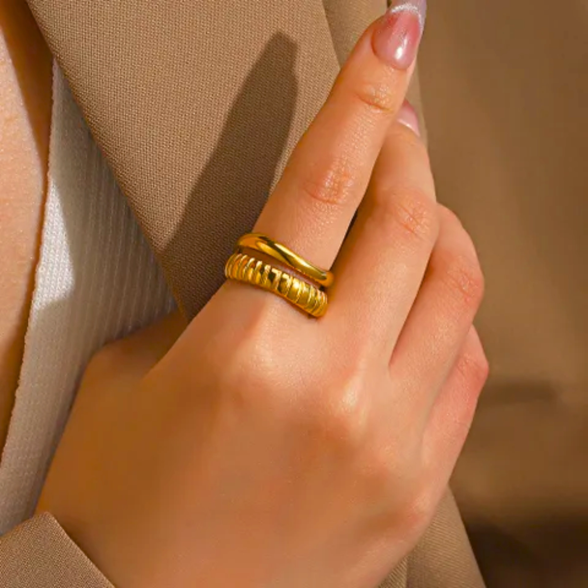 MOHO RING(Adjustable) Contemporary Simplicity Octagonal Look