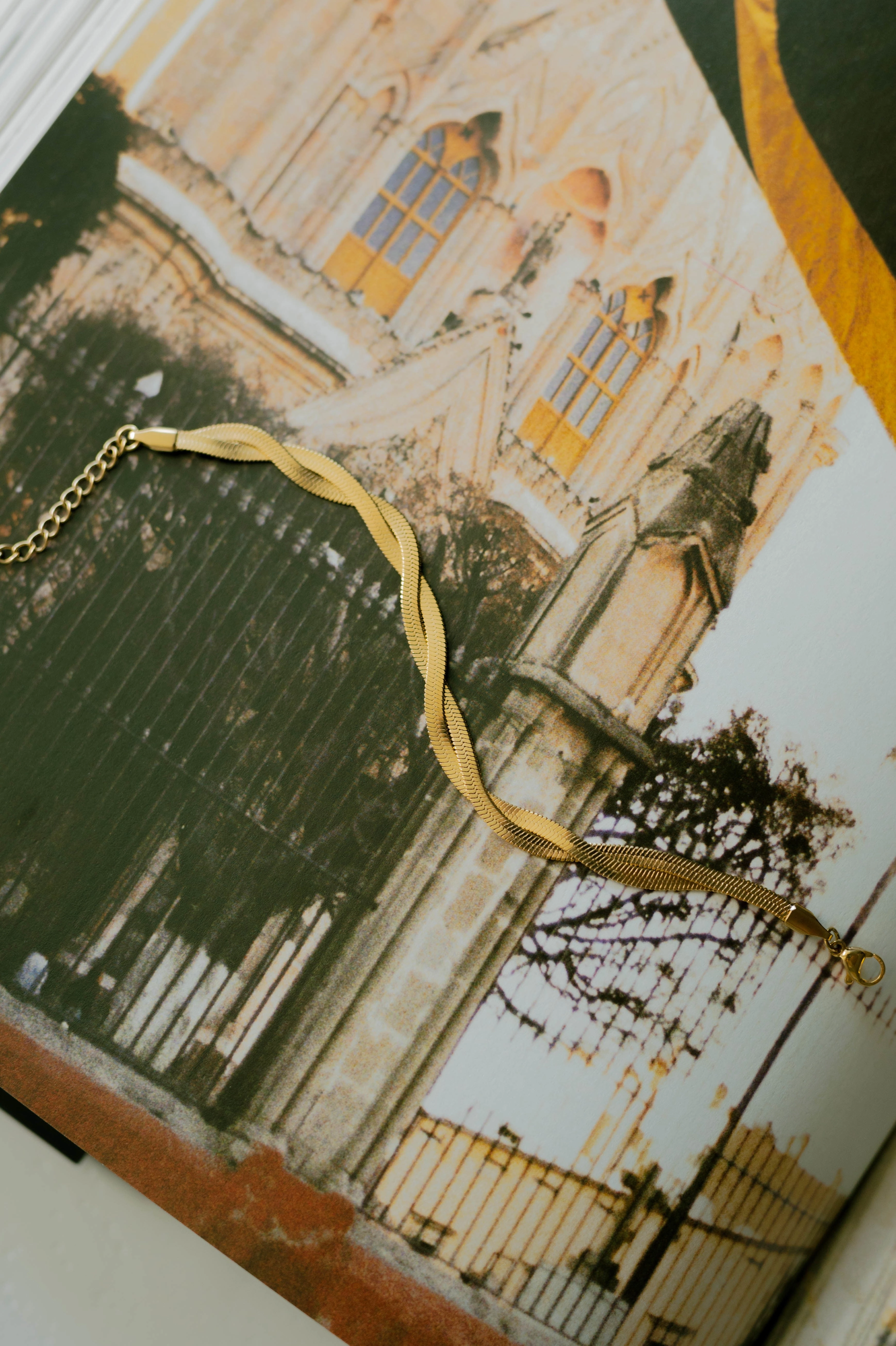 Unconventional Style One-of-a-kind Twisted Herringbone Bracelet