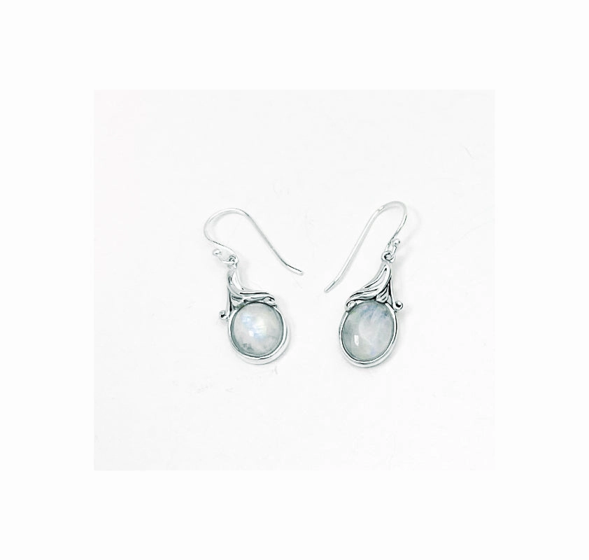 Glamorous Design Moonstone Earrings In Sterling Silver