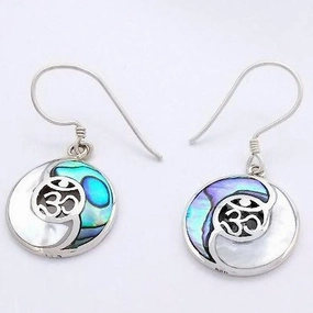 Street Style Mother of Pearl Yin Yang Earrings