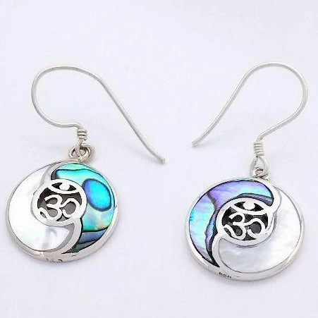 Street Style Mother of Pearl Yin Yang Earrings