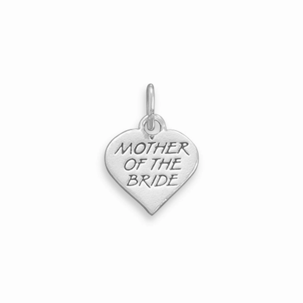 Mother of the Bride Charm Sterling Silver Wedding Gift, Made in the USA Soft Mood Modern Aesthetic