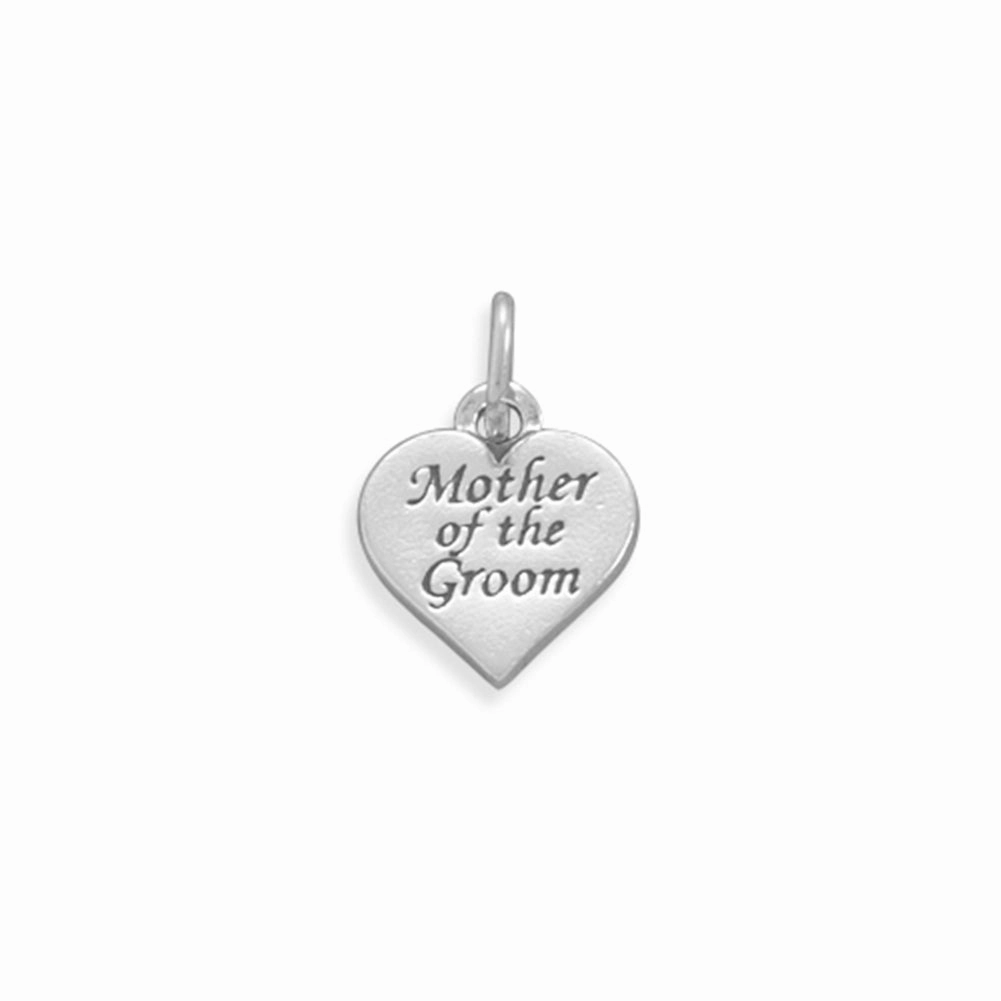 Glamorous Design Mother of the Groom Charm Sterling Silver Wedding Gift, Made in the USA