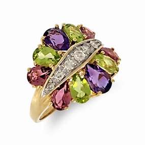 Multicolor Burst Ring Simple Product Glittering Look