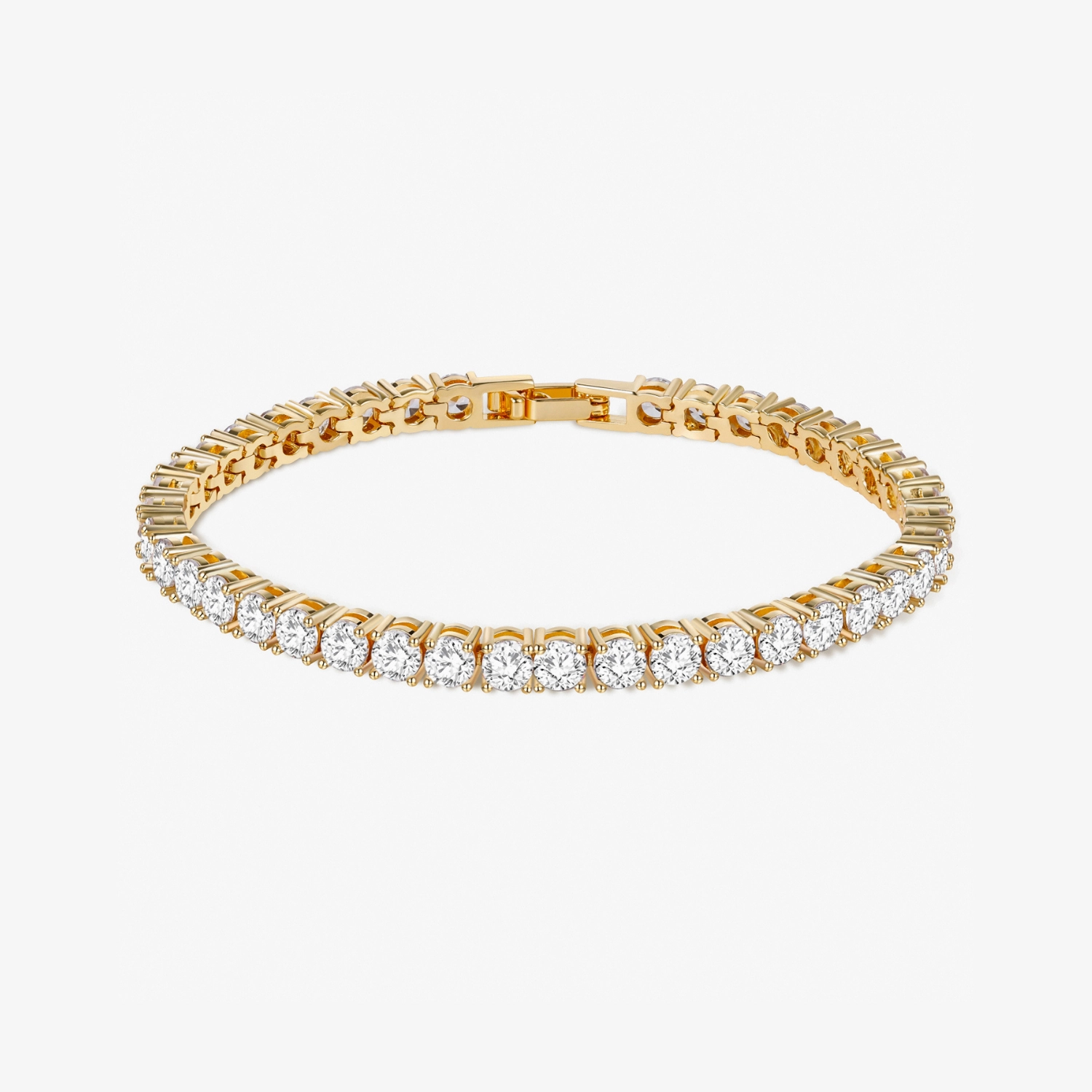18K Gold Plated Cubic Zirconia Classic Tennis Bracelet Ocean Inspired