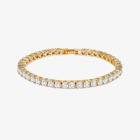 18K Gold Plated Cubic Zirconia Classic Tennis Bracelet Ocean Inspired